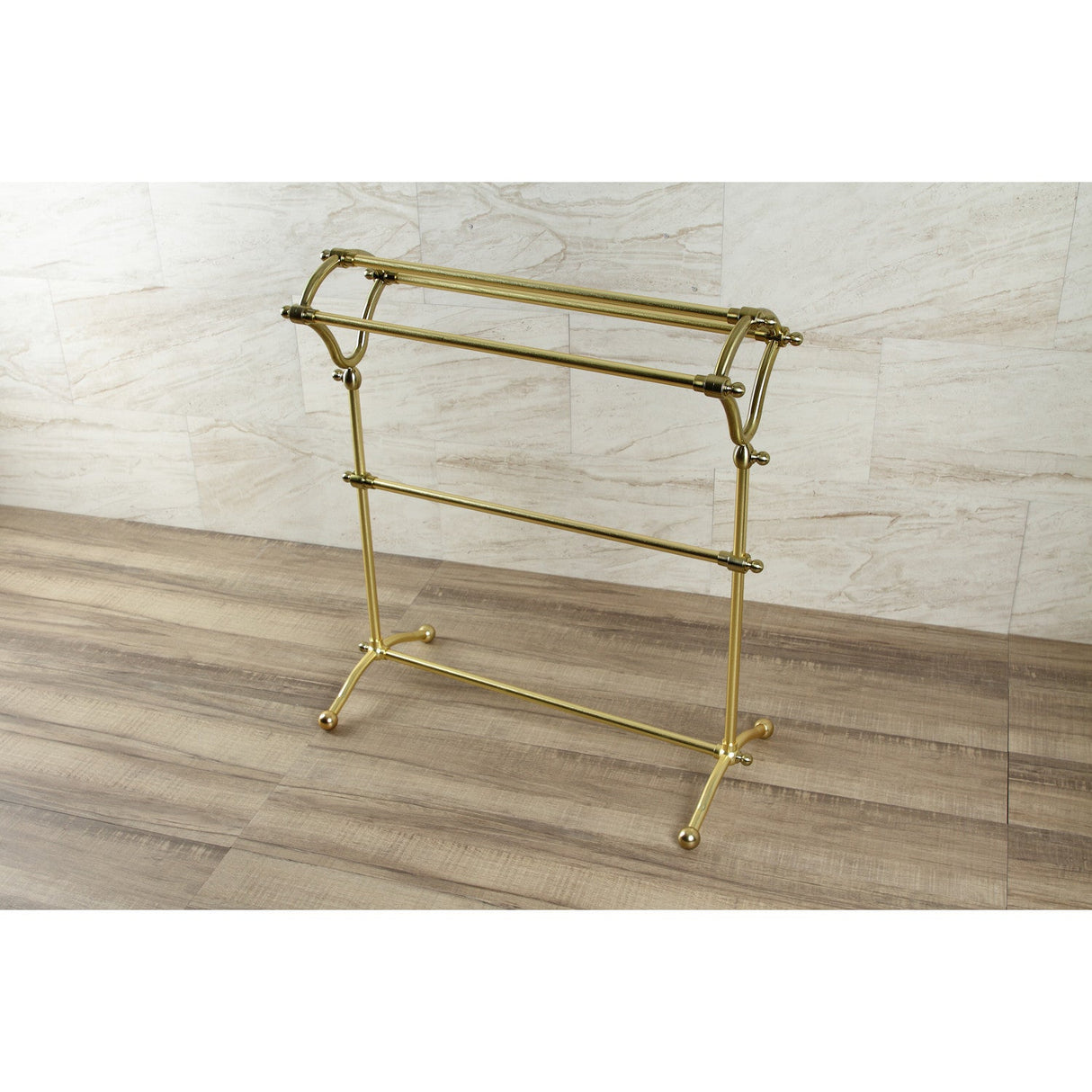 Edenscape SCC2287 Freestanding Y-Type Towel Rack, Brushed Brass