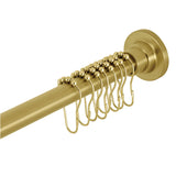 Edenscape SCC3117 60-Inch to 72-Inch Adjustable Shower Curtain Rod with Rings, Brushed Brass