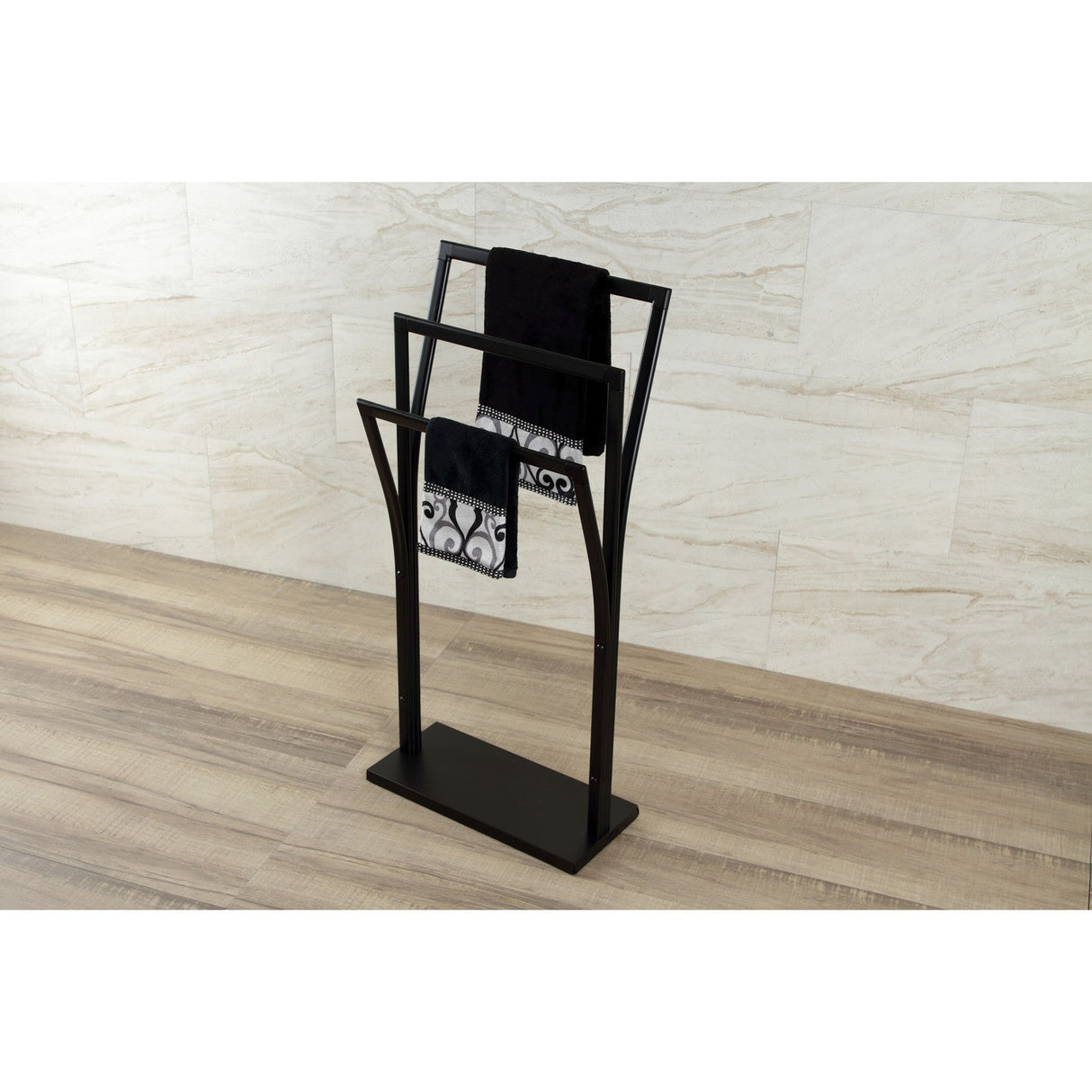 Edenscape SCC3300 Freestanding Y-Style Towel Rack, Matte Black