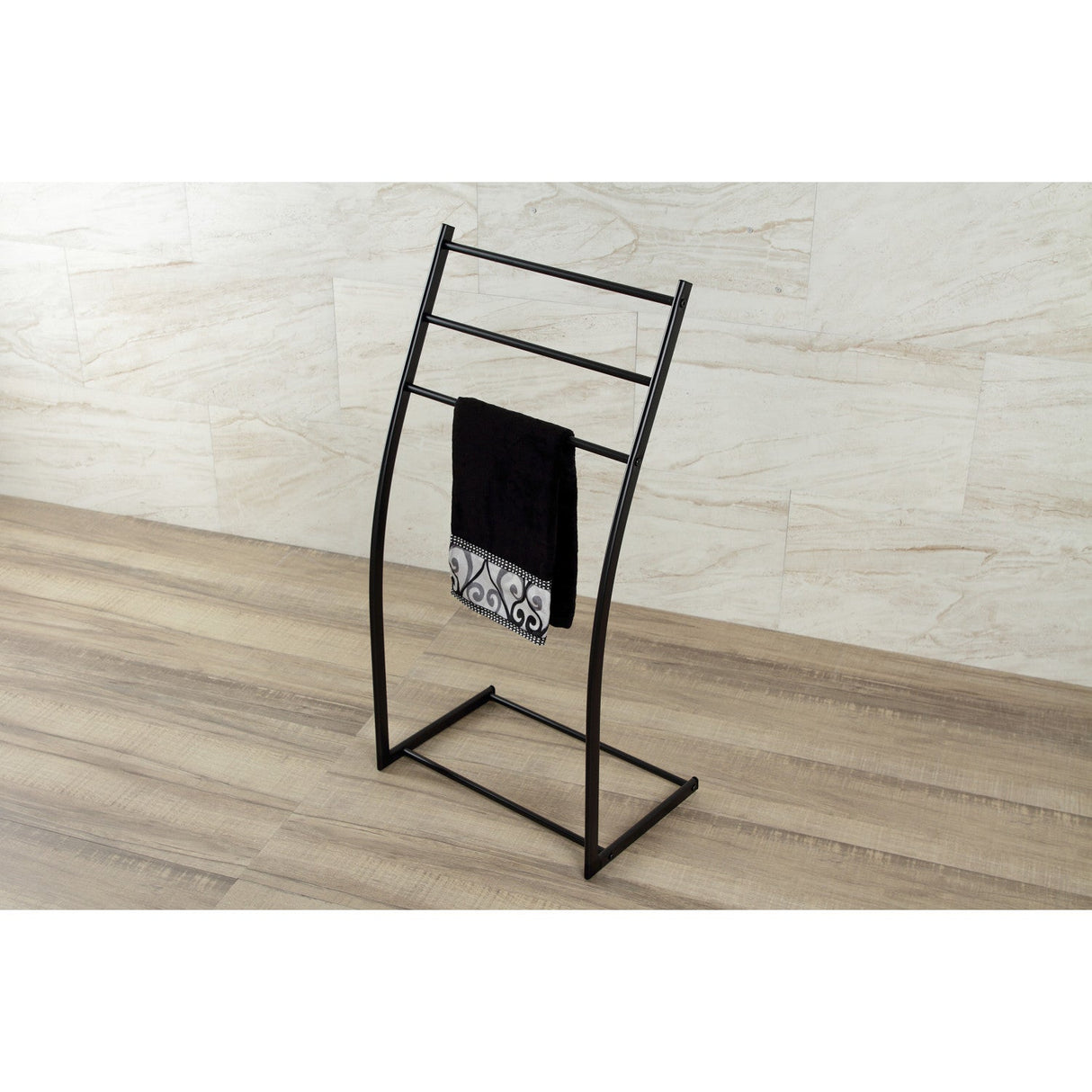 Edenscape SCC8250 Freestanding 3-Bar Towel Rack, Matte Black