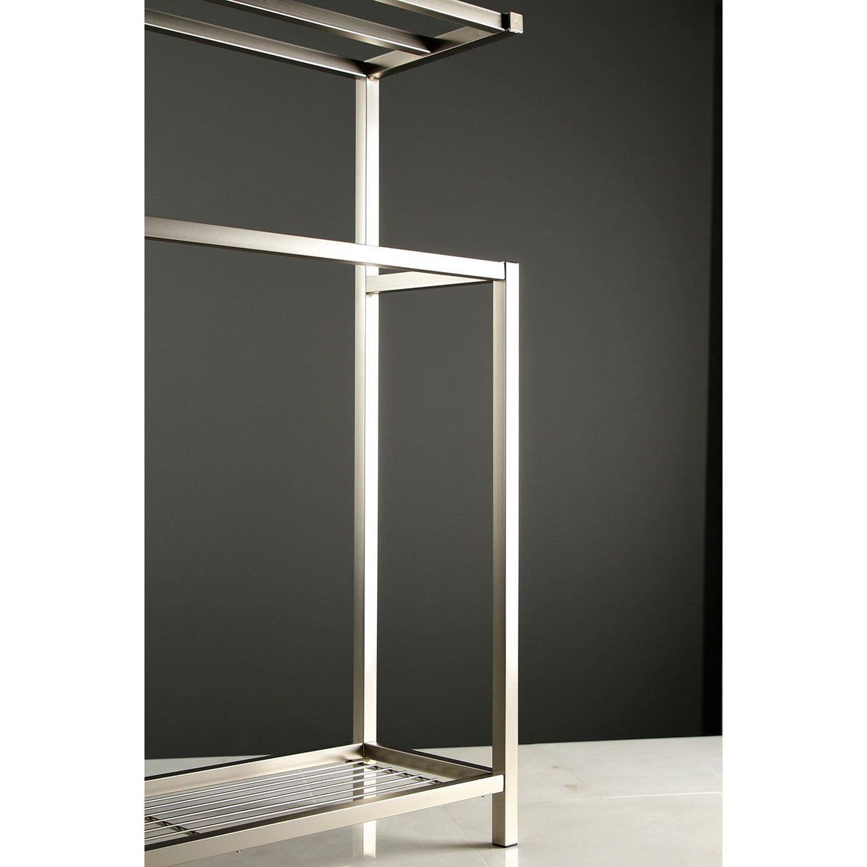 Edenscape SCC8368 Freestanding Towel Rack, Brushed Nickel