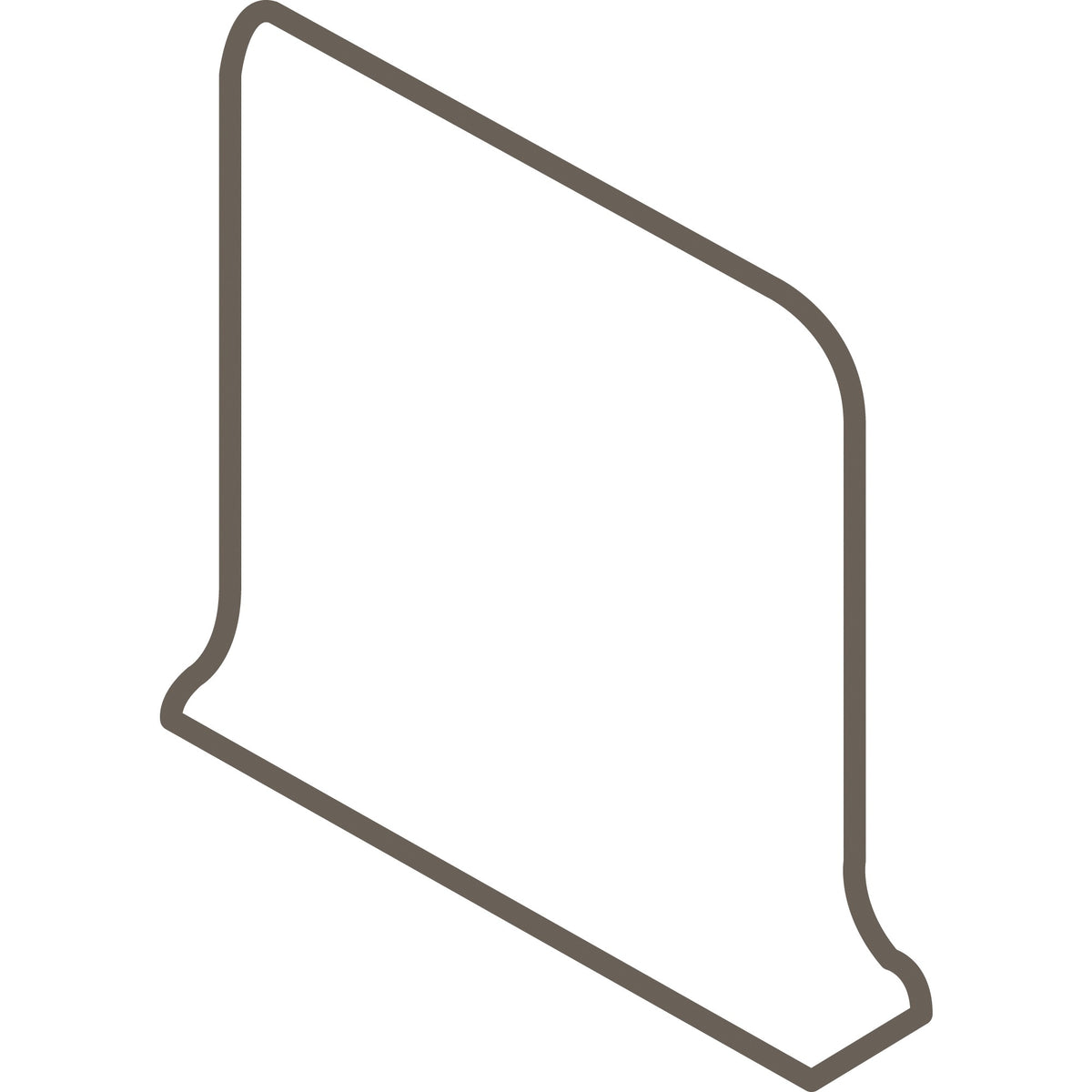 American Olean Color Complements Matte Fern SCL3619T Sanitary Cove BC Left Matte Wall Tile Trim