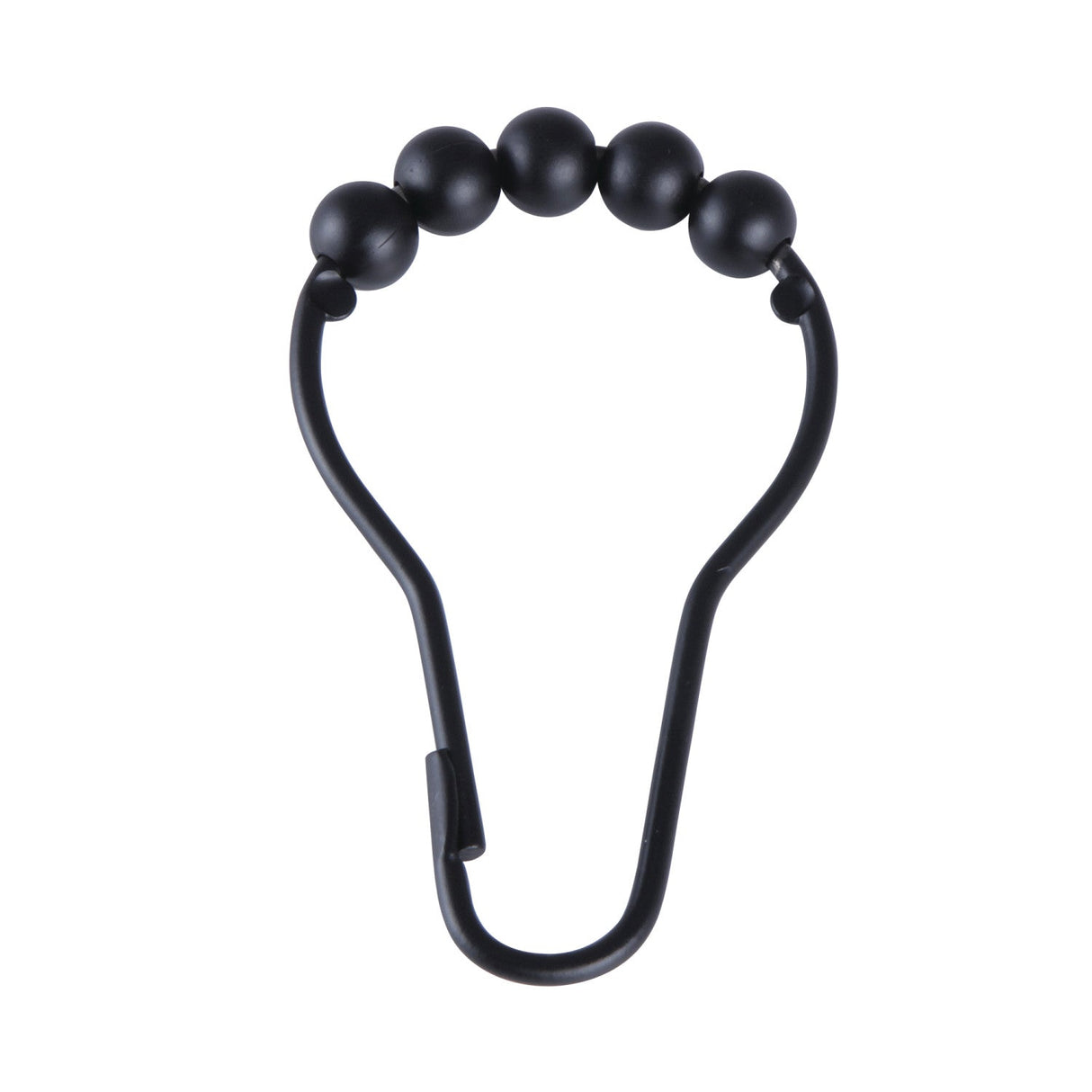 Edenscape SRCR120 Roller Ball Shower Curtain Rings (12 Pieces/Set), Matte Black