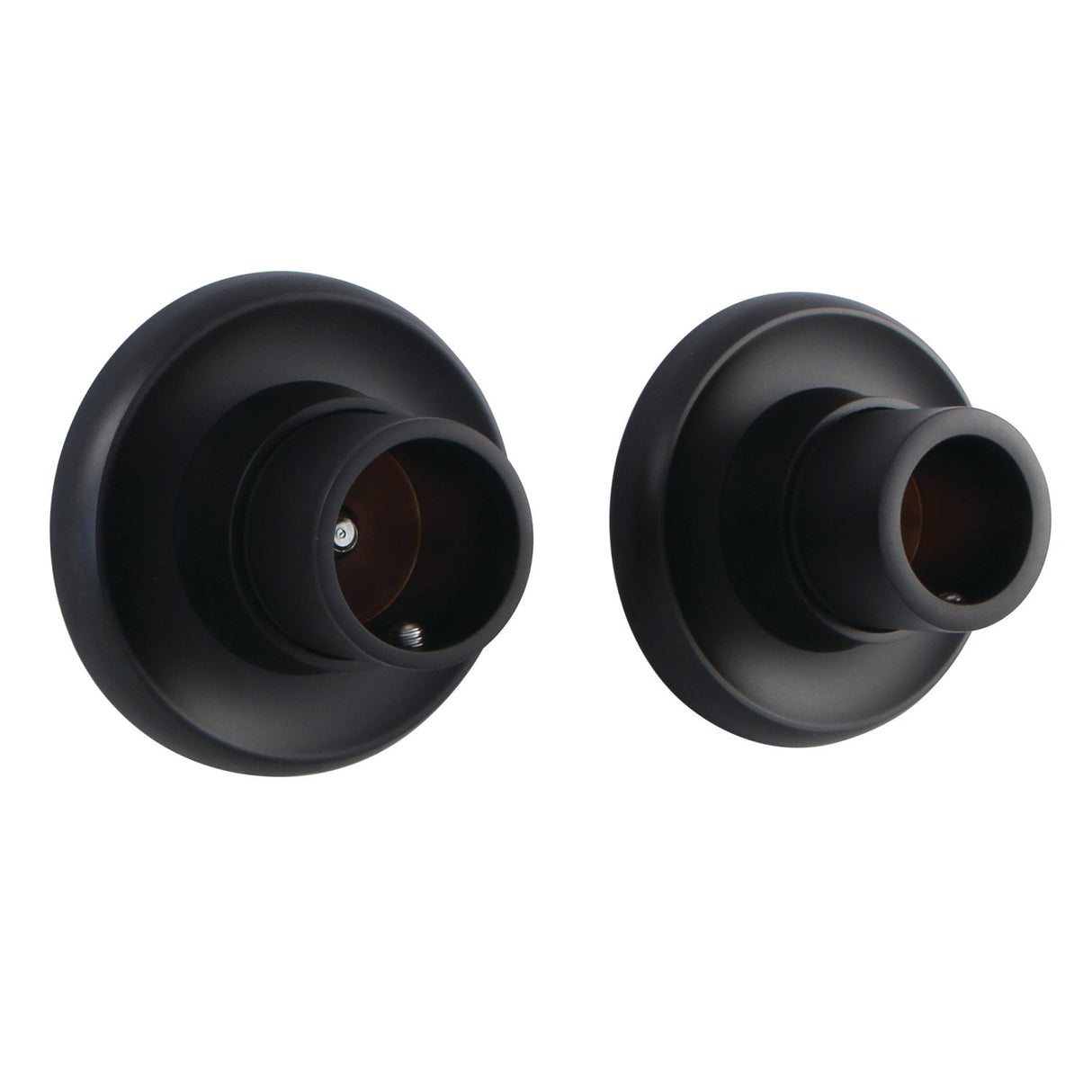 Edenscape SRP310 Brass Shower Rod Base (1 Pair), Matte Black