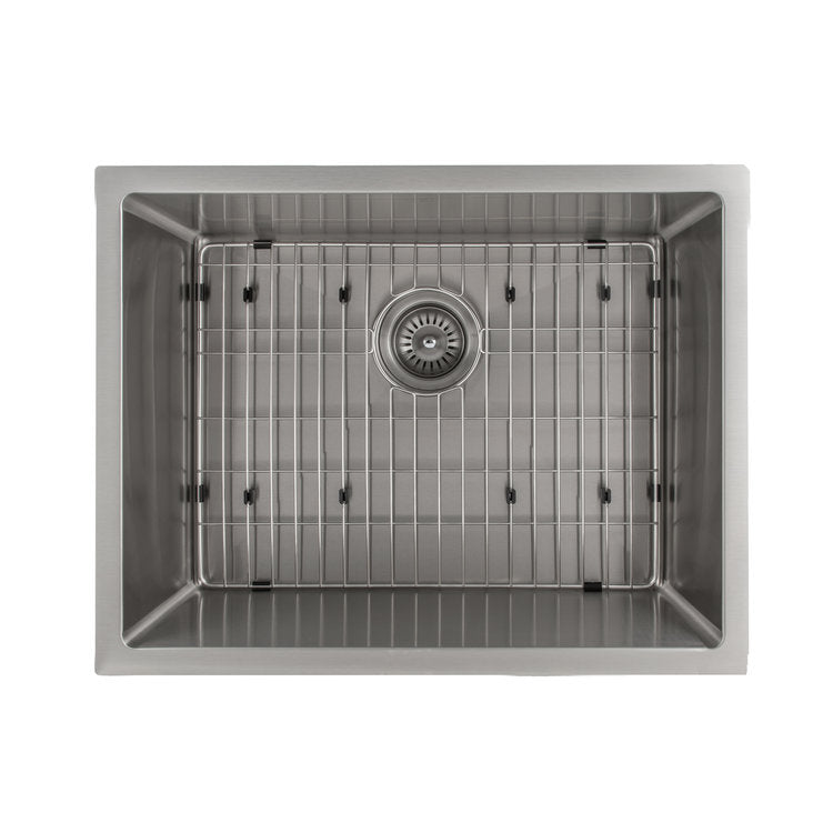 ZLINE Meribel 23 in. Undermount Single Bowl Stainless Steel Kitchen Sink with Bottom Grid (SRS-23)