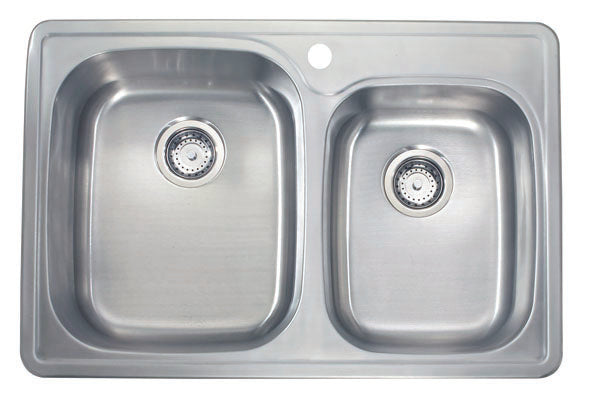 Lenova Ss-tm-33918-1h / Double Bowl 33" X 22" X 9"/8