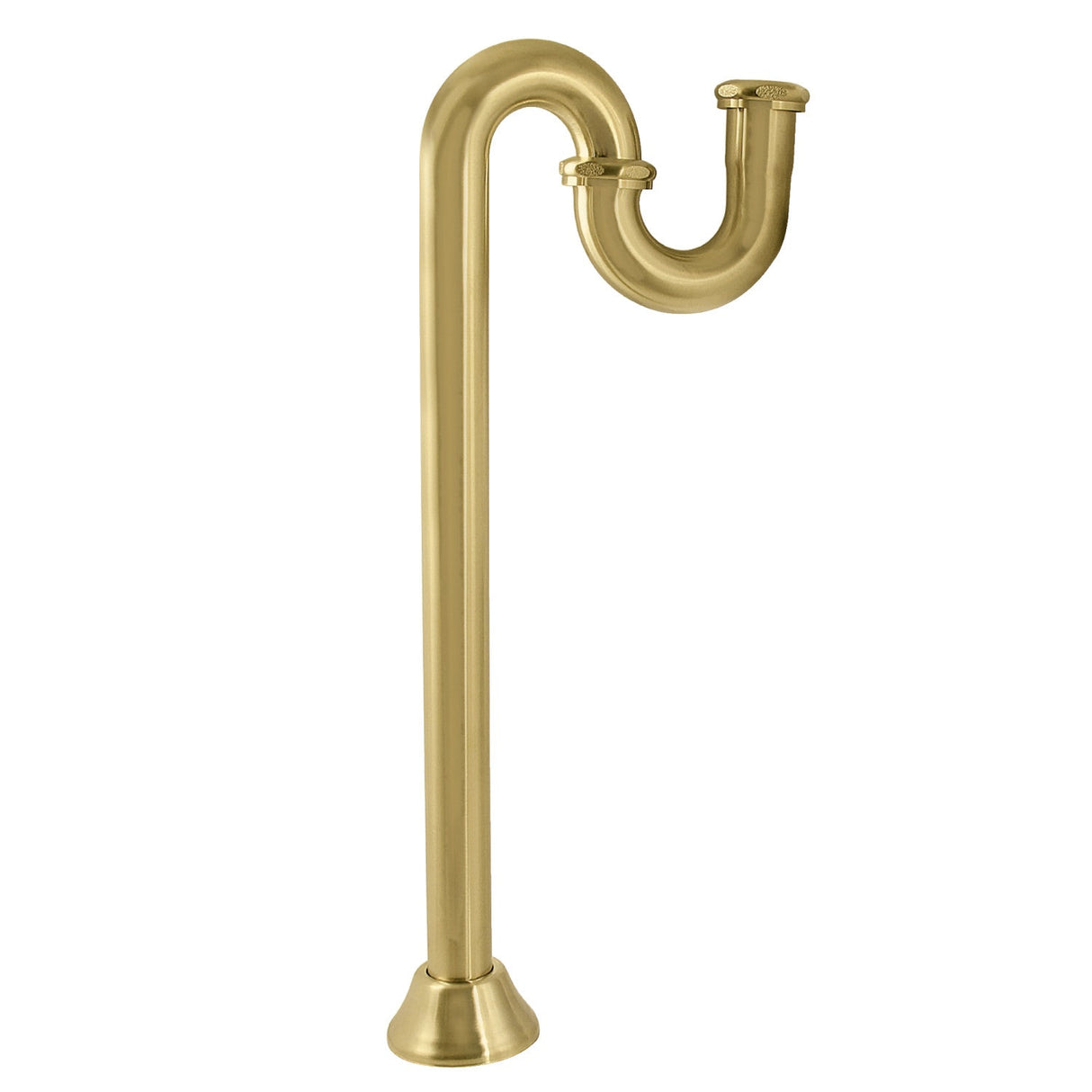 Vintage ST14197 1-1/4 Inch Brass S-Trap, 18 Gauge, Brushed Brass