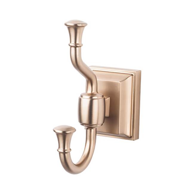 Top Knobs STK2BSN Stratton Bath Double Hook - Brushed Bronze