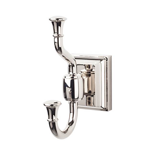 Top Knobs STK2BSN Stratton Bath Double Hook - Polished Nickel