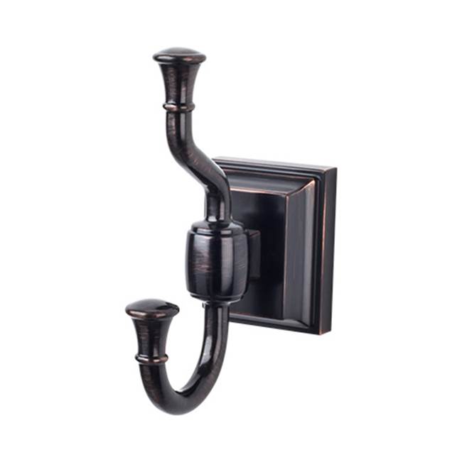 Top Knobs STK2BSN Stratton Bath Double Hook - Tuscan Bronze