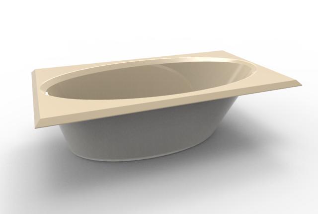 Hydro Systems STU7242ATO-BIS STUDIO 7242 AC TUB ONLY-BISCUIT