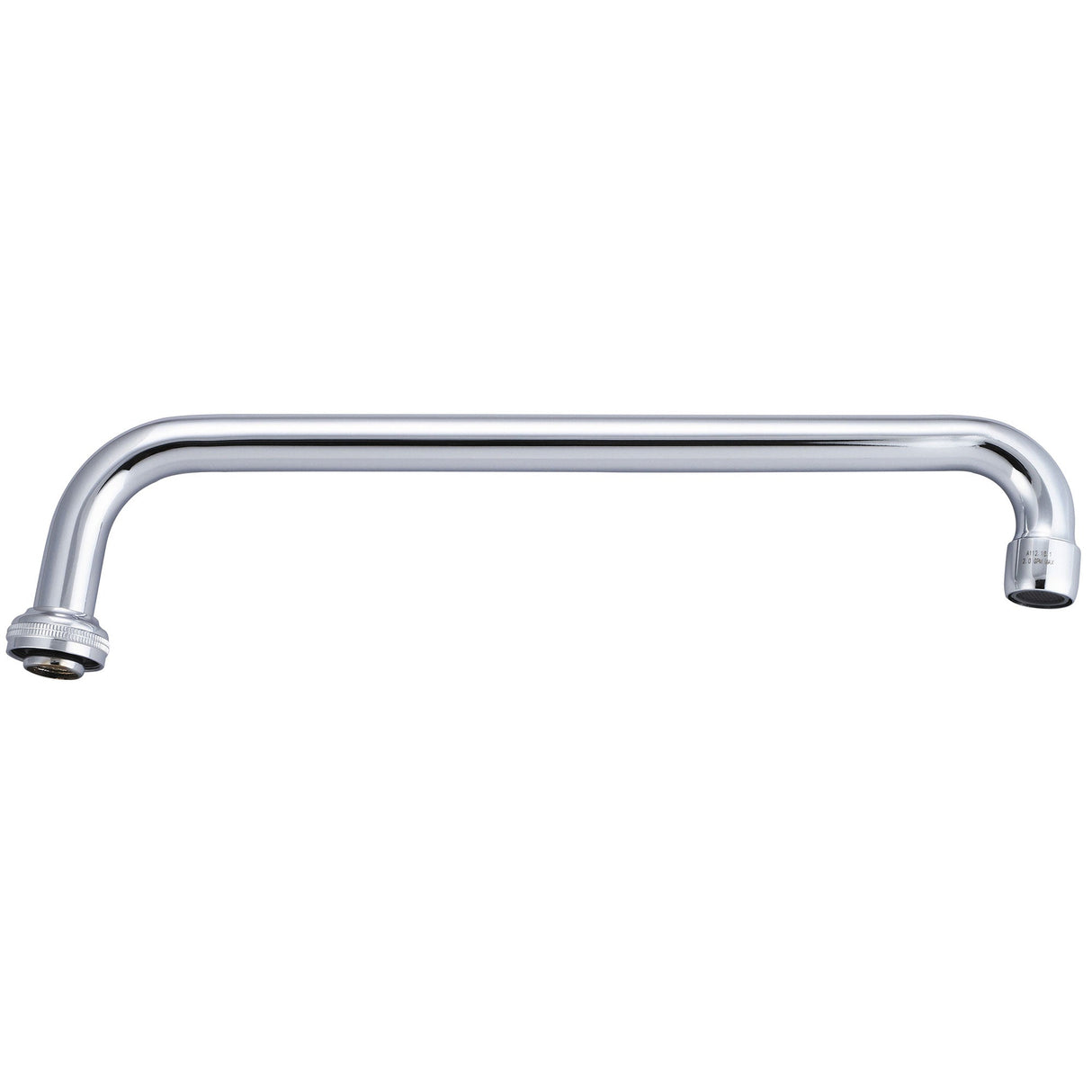 Central Brass SU-363-LA 12" Swivel Tube Spout With Aerator in Polished Chrome