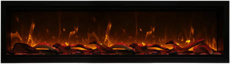 Amantii SYM-50-XT Symmetry Xtra Tall Smart Electric  50" Indoor / Outdoor WiFi Enabled Fireplace, Featuring a MultiFunction Remote Control , Multi Speed Flame Motor, and a Selection of Media Options