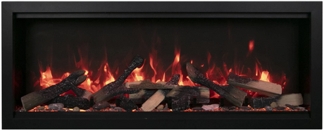 Amantii SYM-88-XT Symmetry Xtra Tall Smart Electric  88" Indoor / Outdoor WiFi Enabled Fireplace, Featuring a MultiFunction Remote Control , Multi Speed Flame Motor, and a Selection of Media Options