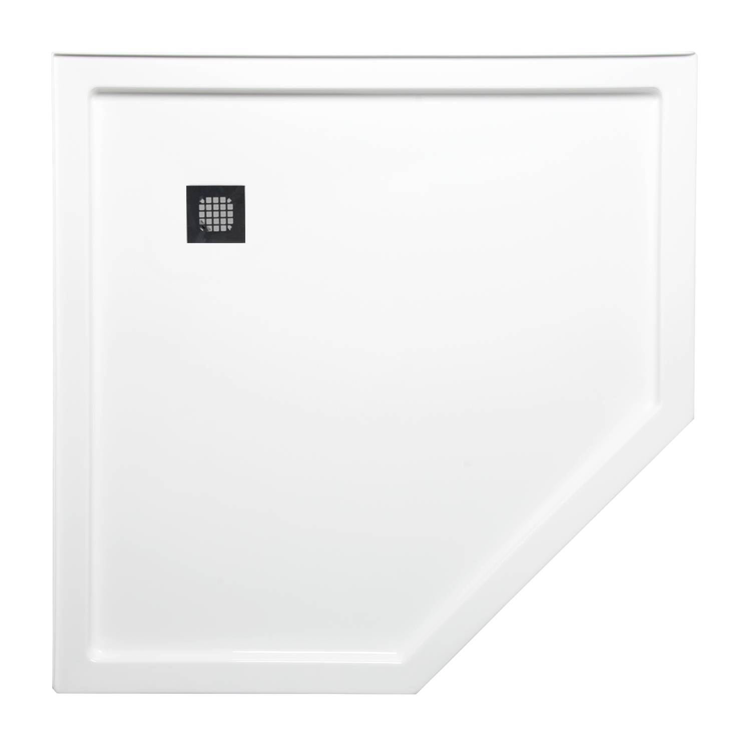 Americh S3838NA-BI 38" x 38" Neo Angle DS Base w/Square Drain - Biscuit