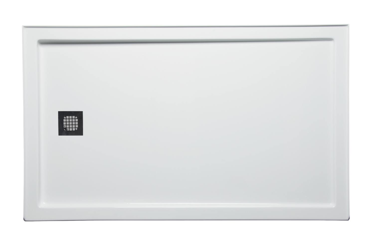 Americh S6032EL-BI 60" x 32" End Drain Left DS Base w/Square Drain - Biscuit