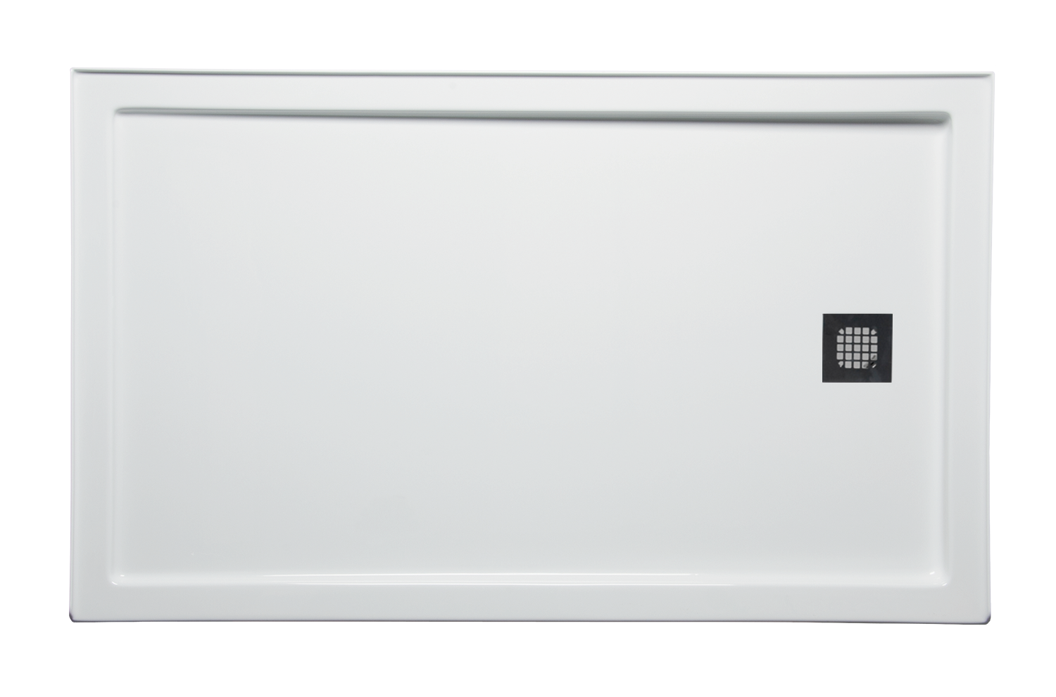 Americh S6030ER-BI 60" x 30" End Drain Right DS Base w/Square Drain - Biscuit