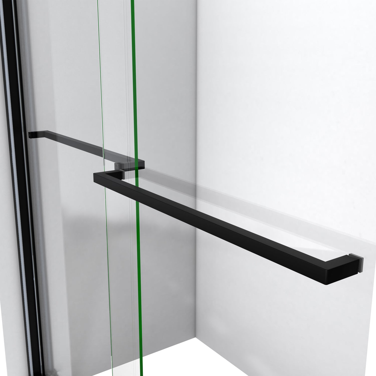 DreamLine Sapphire 44-48 in. W x 76 in. H Semi-Frameless Bypass Shower Door in Satin Black