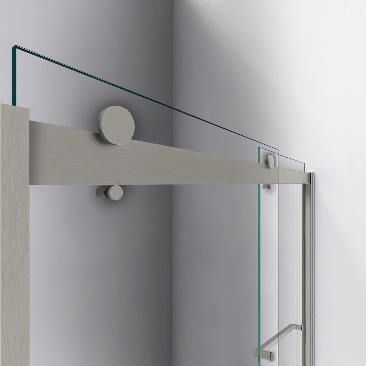 DreamLine Sapphire 56-60 in. W x 76 in. H Semi-Frameless Bypass Shower Door in Brushed Nickel