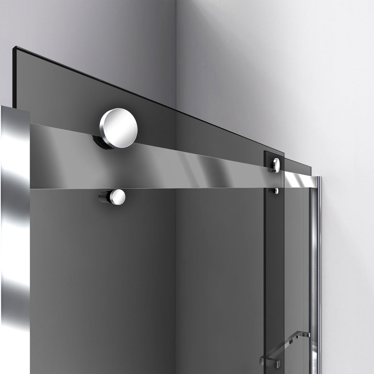 DreamLine Sapphire 56-60 in. W x 76 in. H Semi-Frameless Bypass Shower Door in Chrome and Gray Glass