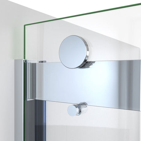 DreamLine Sapphire-V 50 - 54 in. W x 76 in. H Bypass Shower Door in Chrome and Clear Glass