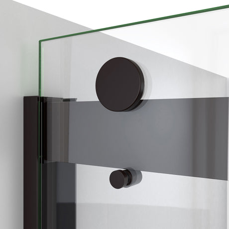 DreamLine Sapphire-V 44 - 48 in. W x 76 in. H Bypass Shower Door in Oil Rubbed Bronze and Clear Glass