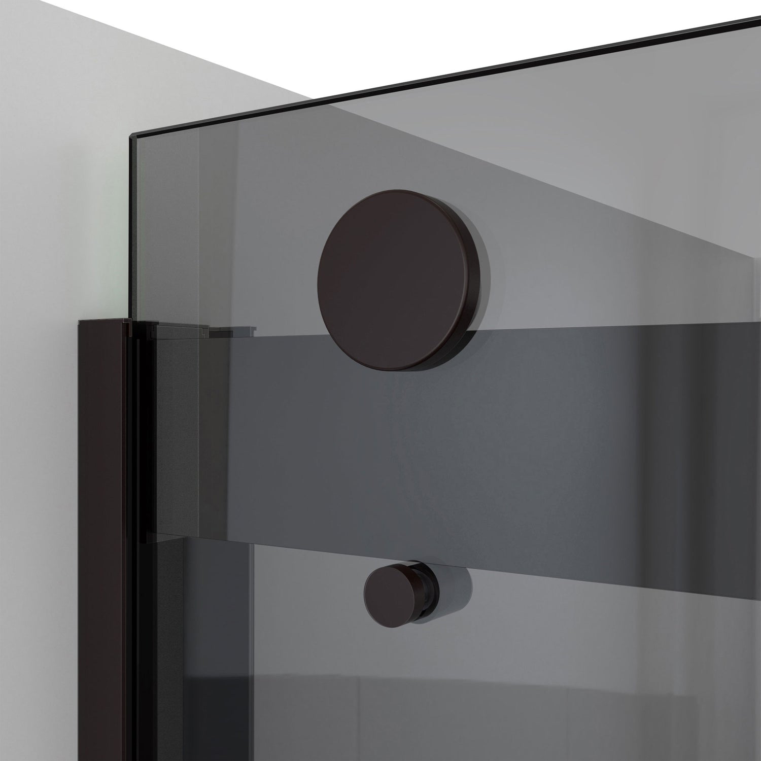 DreamLine Sapphire-V 56 - 60 in. W x 76 in. H Bypass Shower Door in Oil Rubbed Bronze and Gray Glass