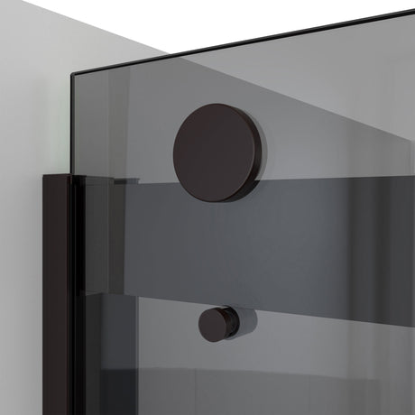 DreamLine Sapphire-V 44 - 48 in. W x 76 in. H Bypass Shower Door in Oil Rubbed Bronze and Gray Glass