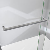 DreamLine Sapphire-V 56 - 60 in. W x 76 in. H Bypass Shower Door in Brushed Nickel and Clear Glass