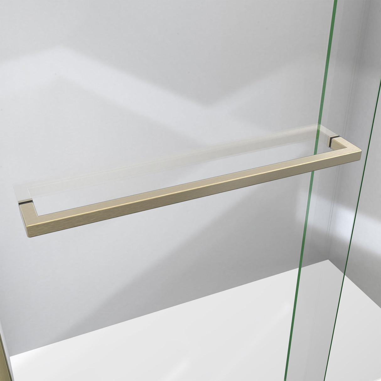 DreamLine Sapphire-V 56 - 60 in. W x 76 in. H Bypass Shower Door in Brushed Gold and Clear Glass