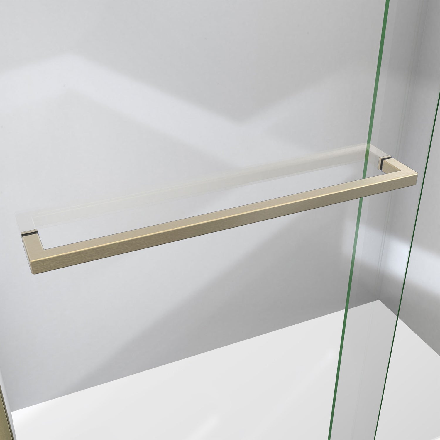 DreamLine Sapphire-V 44 - 48 in. W x 76 in. H Bypass Shower Door in Brushed Gold and Clear Glass