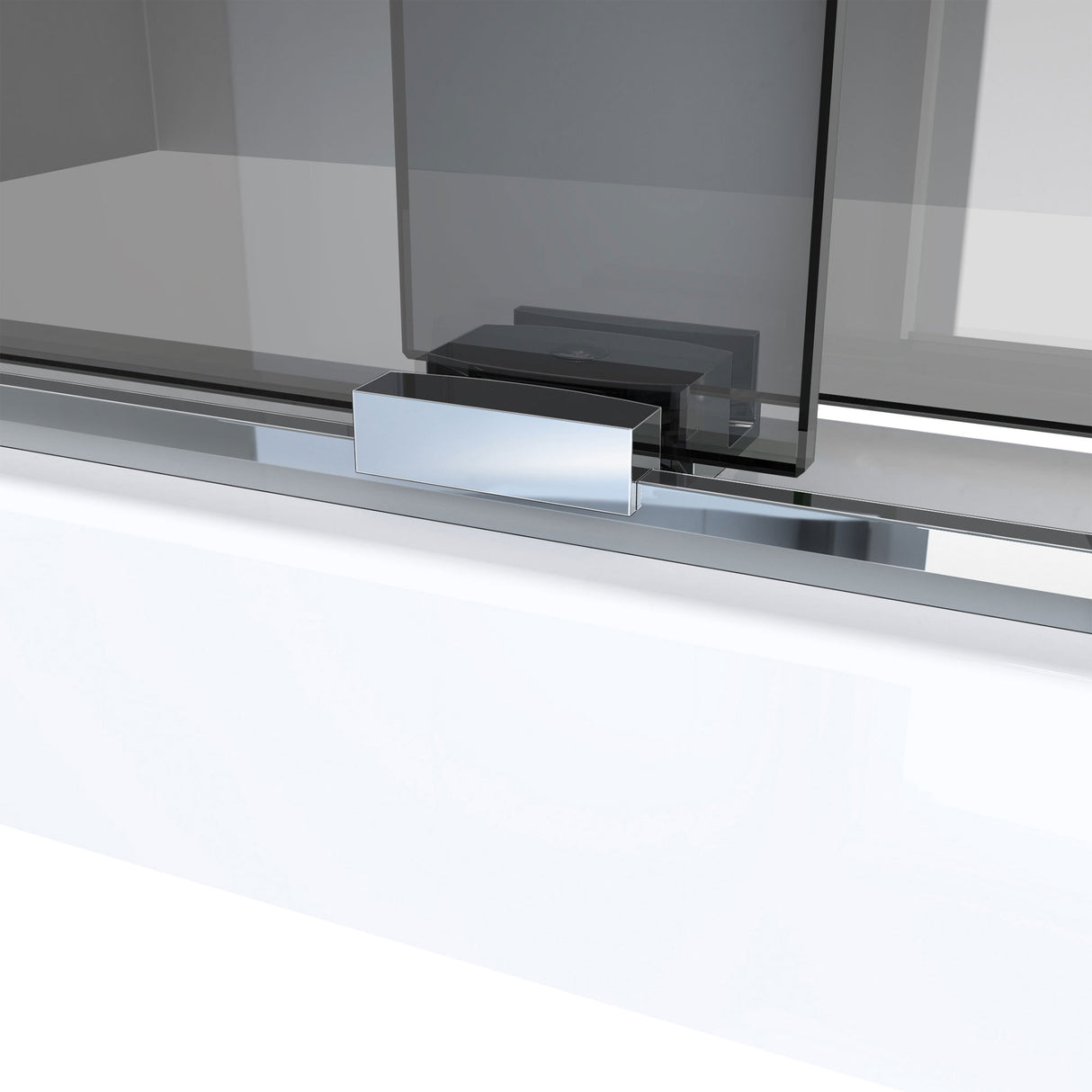 DreamLine Sapphire-V 44 - 48 in. W x 76 in. H Bypass Shower Door in Chrome and Gray Glass