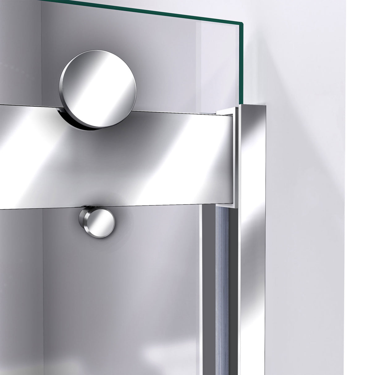 DreamLine Sapphire 44-48 in. W x 76 in. H Semi-Frameless Bypass Shower Door in Chrome