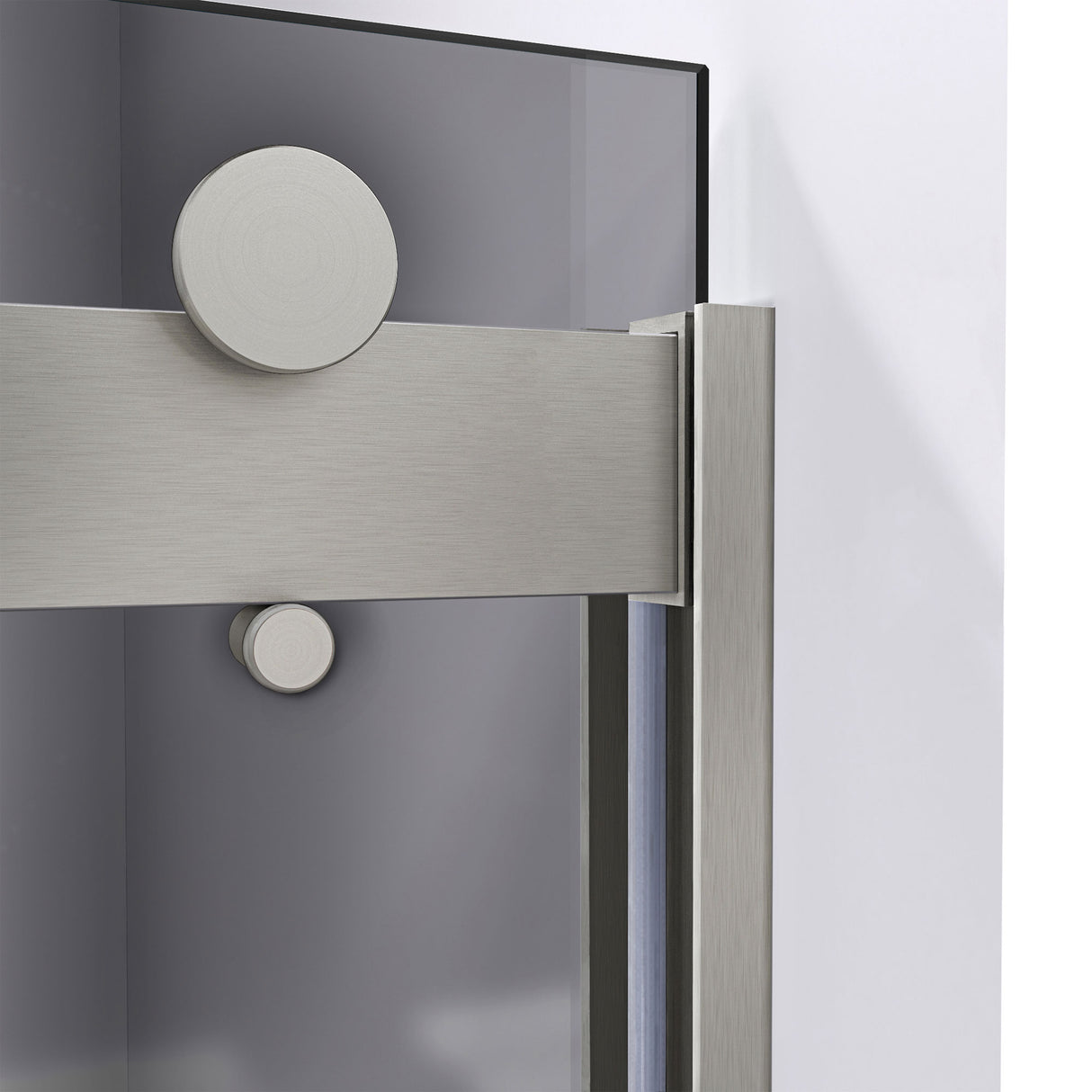 DreamLine Sapphire 44-48 in. W x 76 in. H Semi-Frameless Bypass Shower Door in Brushed Nickel and Gray Glass