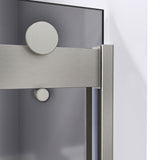 DreamLine Sapphire 56-60 in. W x 60 in. H Semi-Frameless Bypass Tub Door in Brushed Nickel and Gray Glass