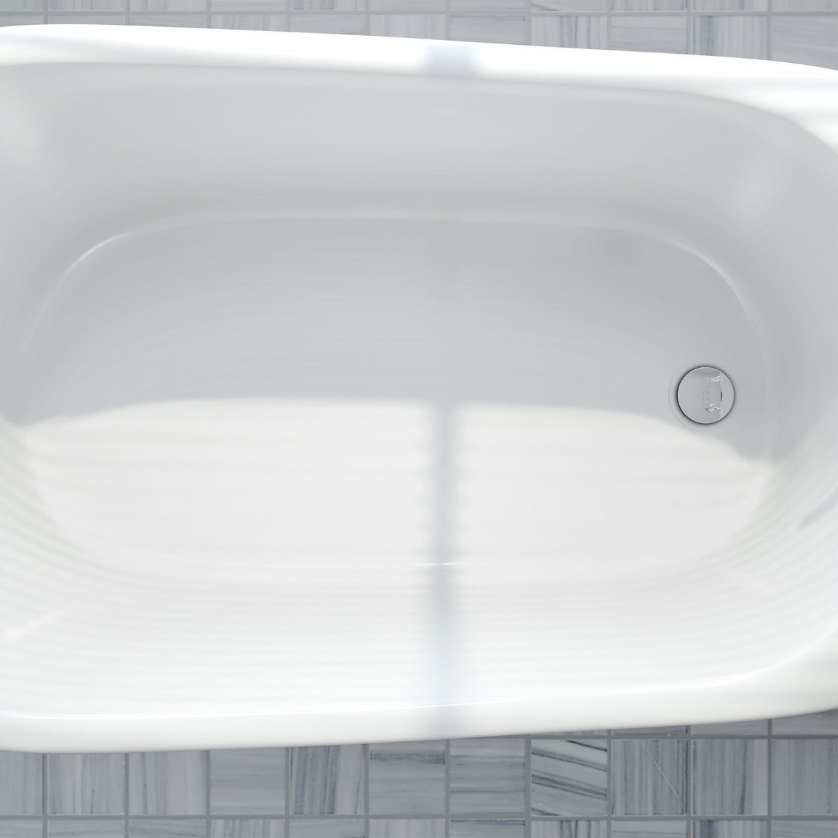 DreamLine Seneca 60 in. L x 25 in. H White Acrylic Freestanding Bathtub