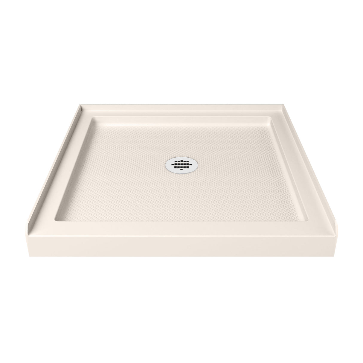 DreamLine Aqua-Q Fold 32 in. D x 32 in. W x 74 3/4 in. H Frameless Bi-Fold Shower Door in Brushed Nickel with Biscuit Base Kit