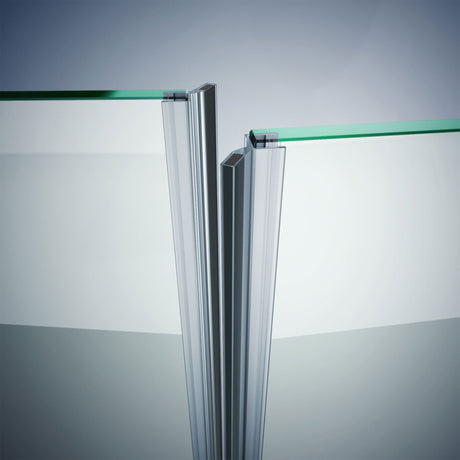 Black Magnetic Vinyl Seal, 76 in. Length, for 3/8 in. (10 mm.) Glass Shower Door