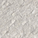 Silver canyon splitface ledger panel 6X24 natural marble wall tile LPNLMSILCAN624 product shot multiple tiles angle view