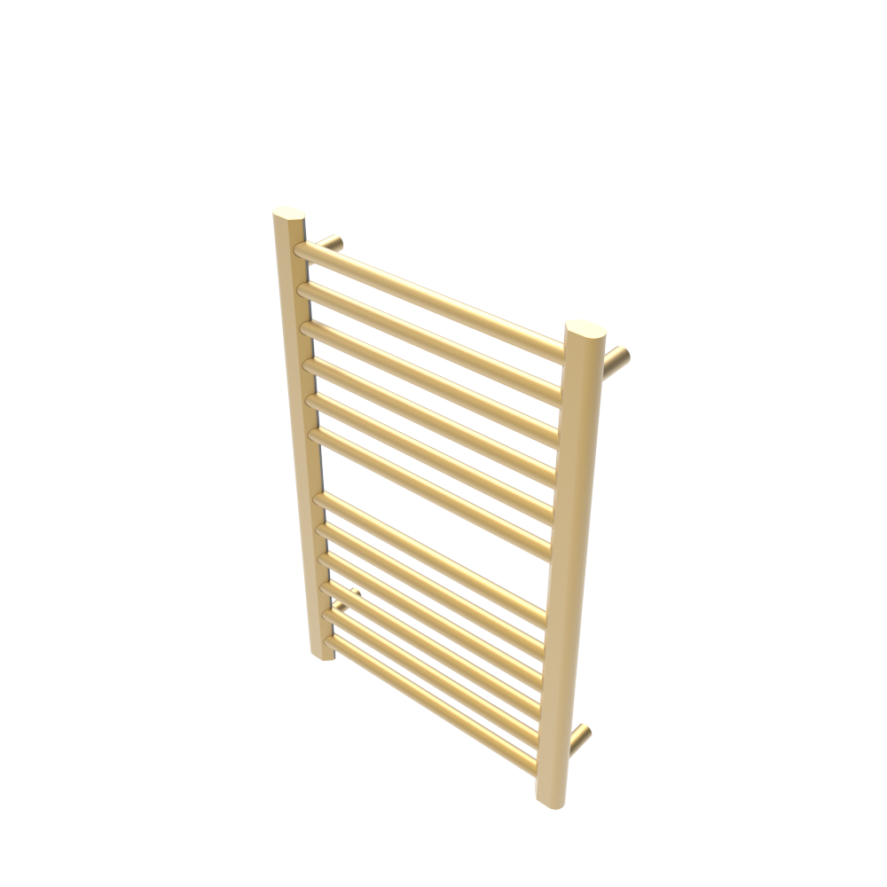 Amba Products S2132SB Sirio 12-Bar Hardwired Towel Warmer - 4 x 21.5 x 33.125 in. - Satin Brass Finish