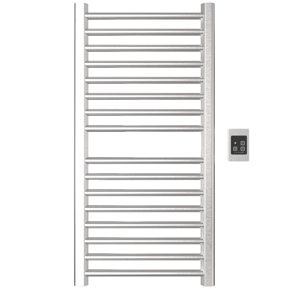 Amba Products S2142B Sirio 16-Bar Hardwired Towel Warmer - 4 x 21.5 x 42.625 in. - Brushed Finish