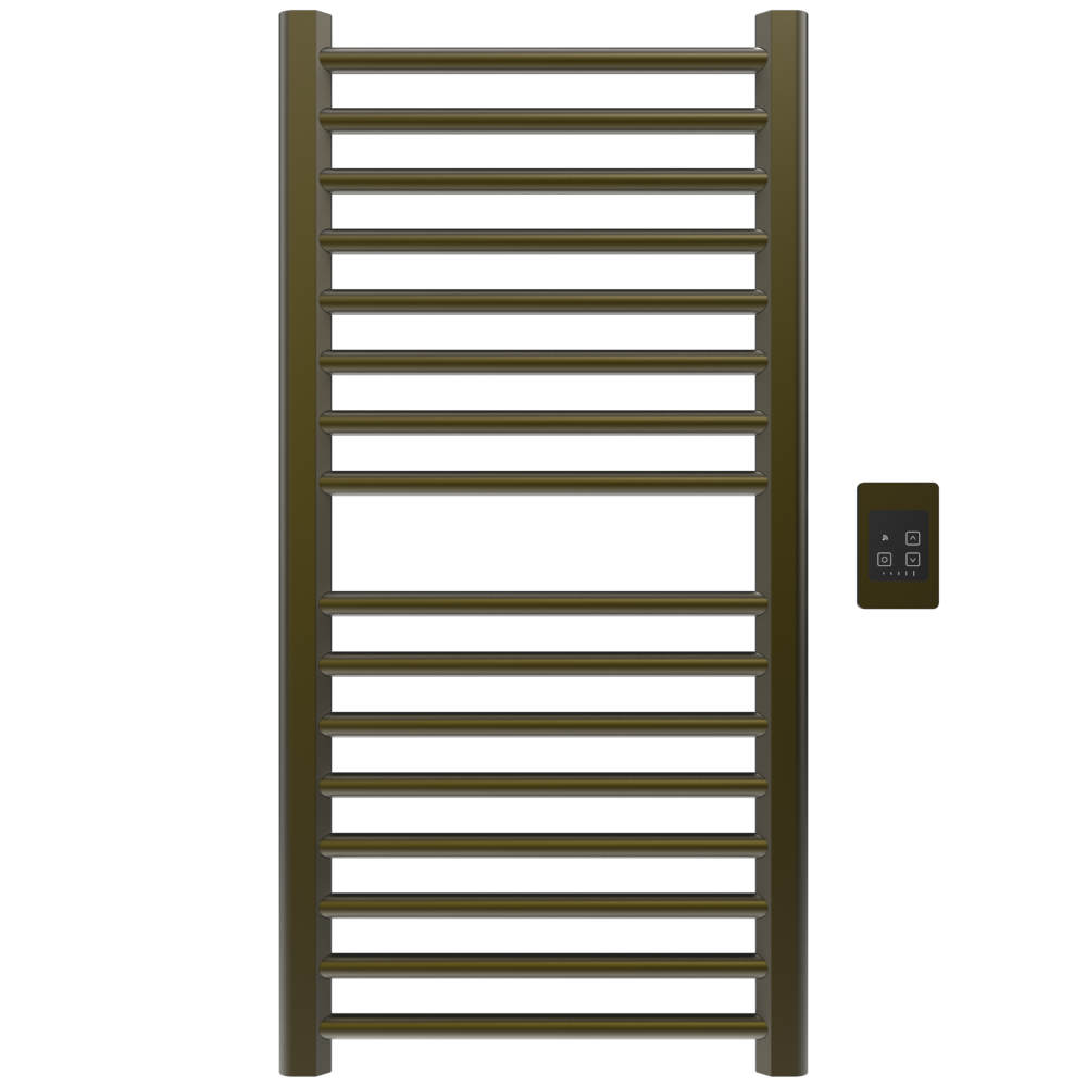 Amba Products S2142BB Sirio 16-Bar Hardwired (21" W) Towel Warmer - 4 x 21.5 x 42.625 in. - Brushed Bronze Finish