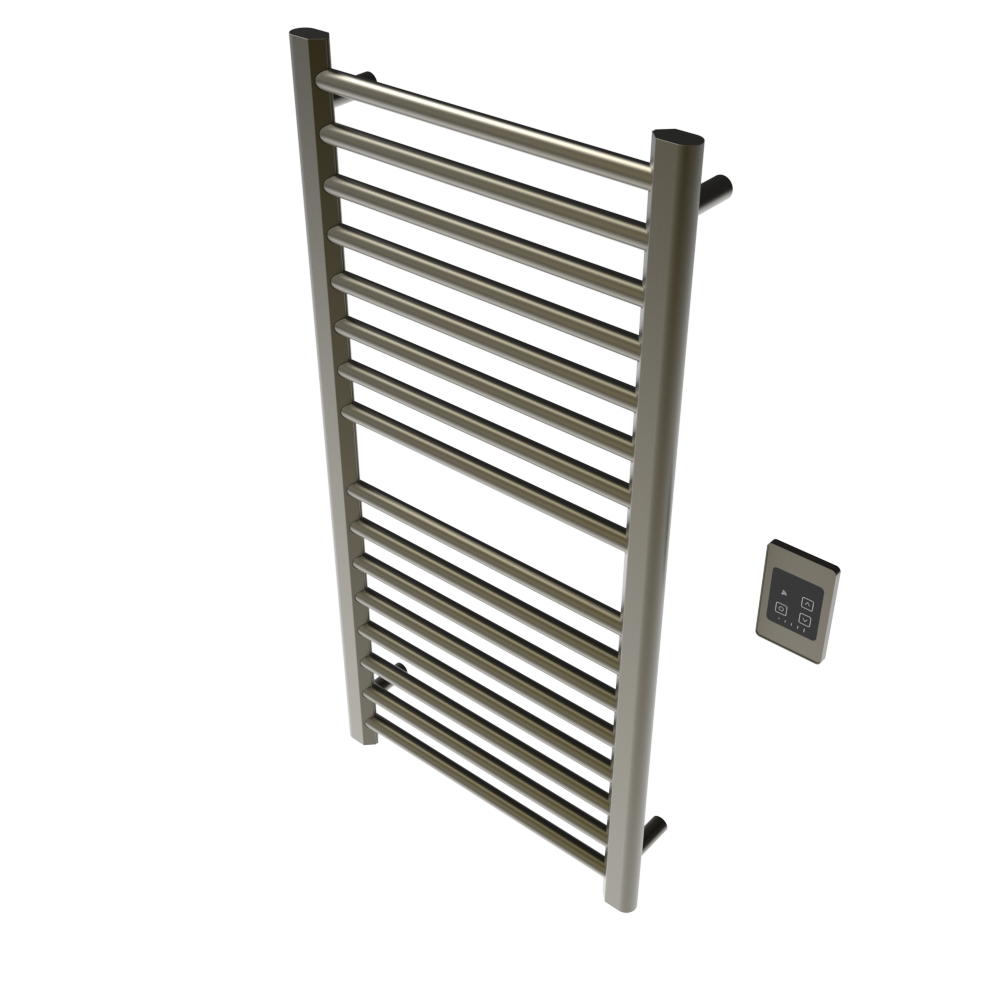 Amba Products S2142BB Sirio 16-Bar Hardwired (21" W) Towel Warmer - 4 x 21.5 x 42.625 in. - Brushed Bronze Finish