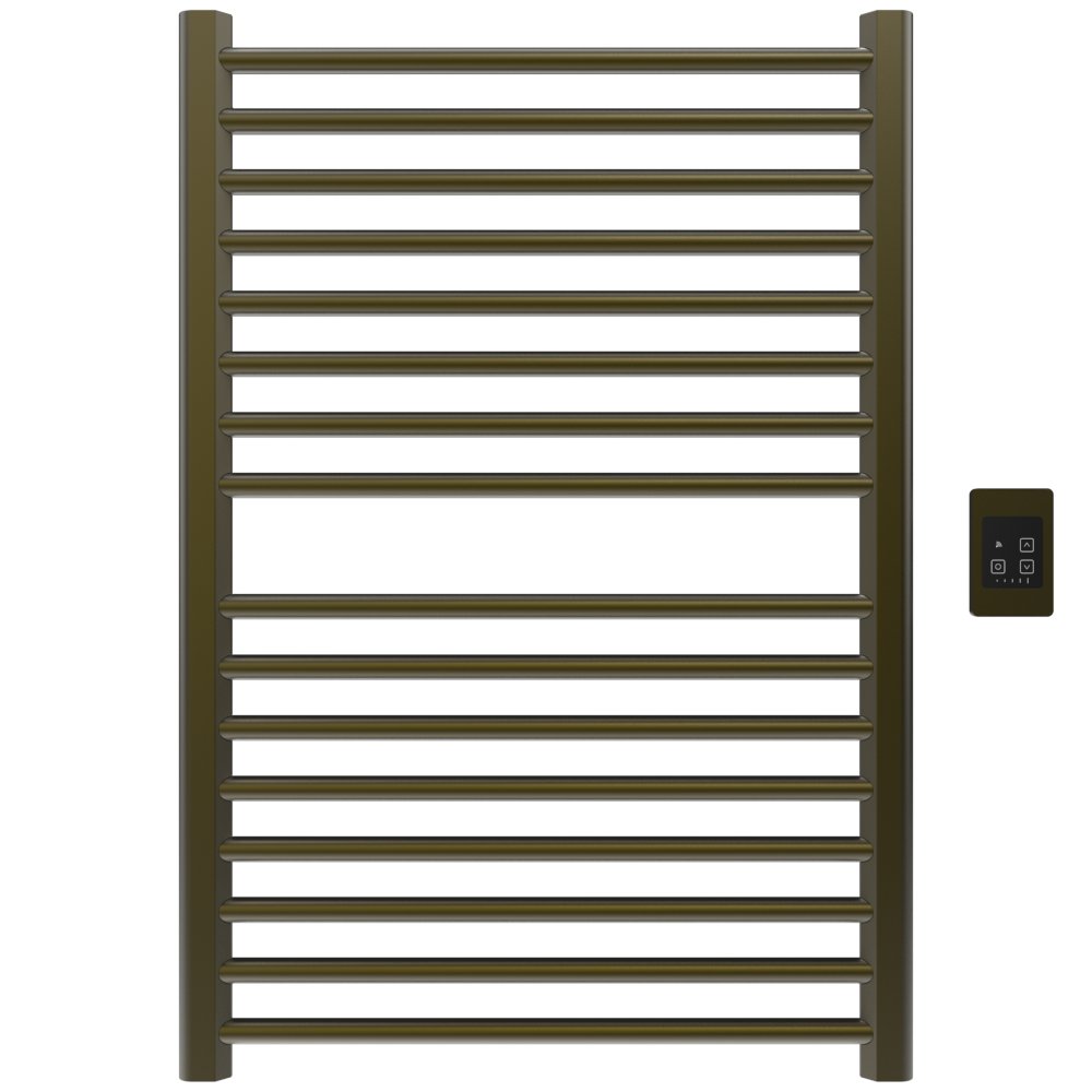 Amba Products S2942BB Sirio 16-Bar Hardwired (29" W) Towel Warmer - 4 x 29.375 x 42.625 in. - Brushed Bronze Finish