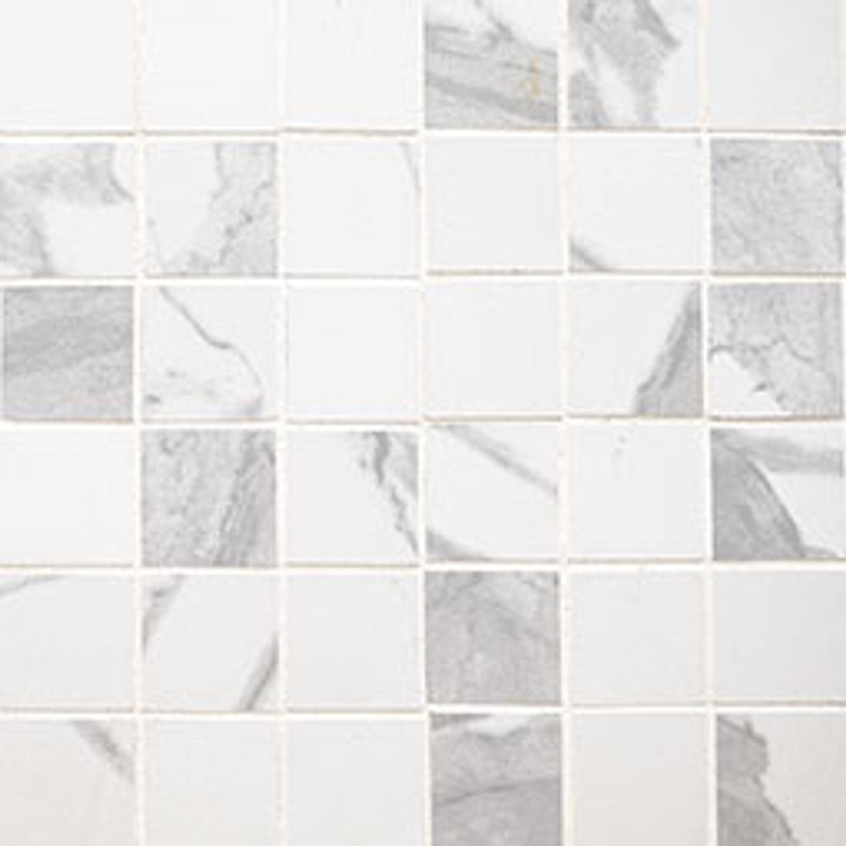 Eden statuary 12x12 porcelain matte meshmounted mosaic tile NEDEST2X2 product shot angle view