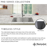 Nantucket Sinks' ZR1815 - 15 Inch Pro Series Rectangle Undermount Zero Radius Stainless Steel Bar/Prep Sink