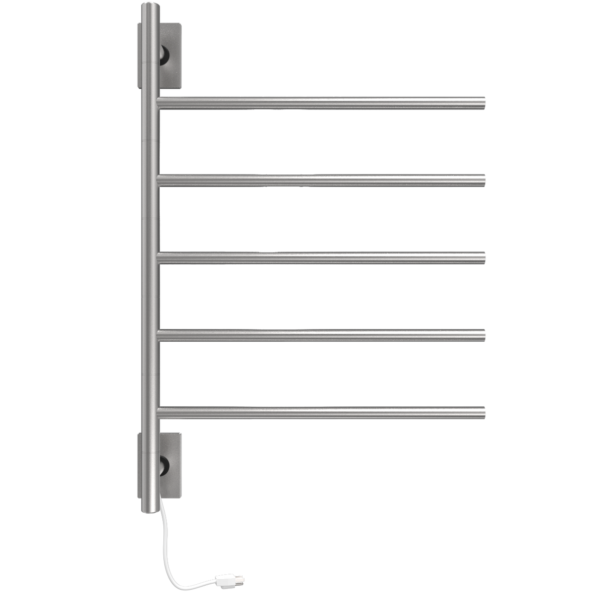 Amba Products SB5-B Swivel Bar Hardwired & Plug-in Combo Towel Warmer with 5 Bars - 4.438 x 24.563 x 34.625 in. - Brushed Finish