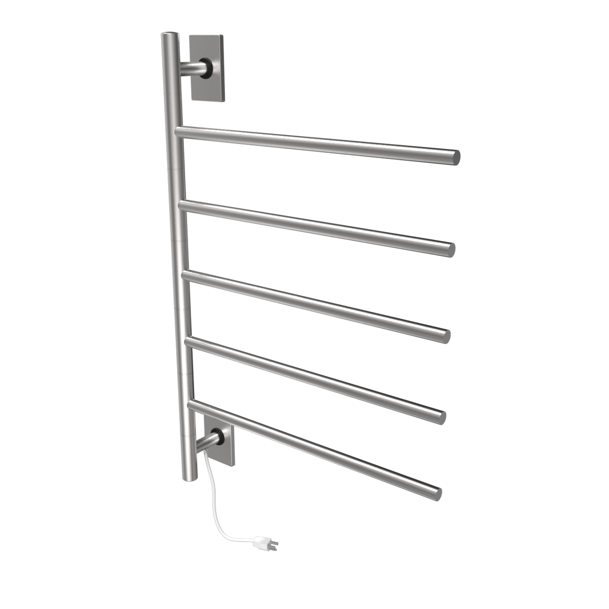 Amba Products SB5-B Swivel Bar Hardwired & Plug-in Combo Towel Warmer with 5 Bars - 4.438 x 24.563 x 34.625 in. - Brushed Finish