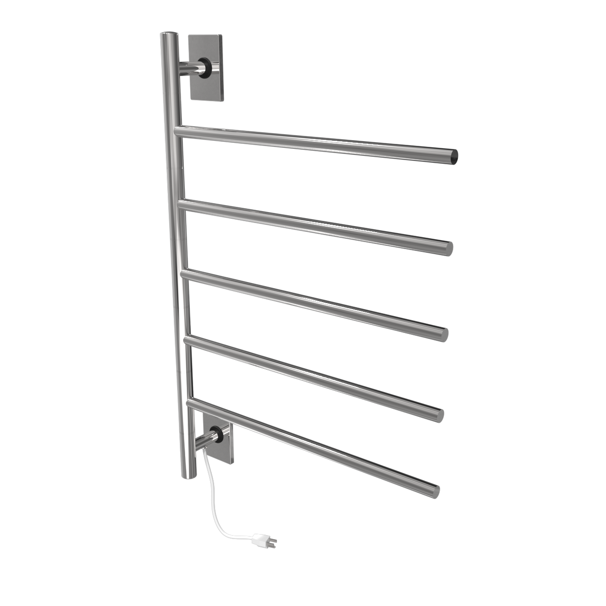 Amba Products SB5-P Swivel Bar Hardwired & Plug-in Combo Towel Warmer with 5 Bars - 4.438 x 24.563 x 34.625 in. - Polished Finish