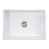 Nantucket Sinks 27 Inch Farmhouse Fireclay Sink with Drain and Grid